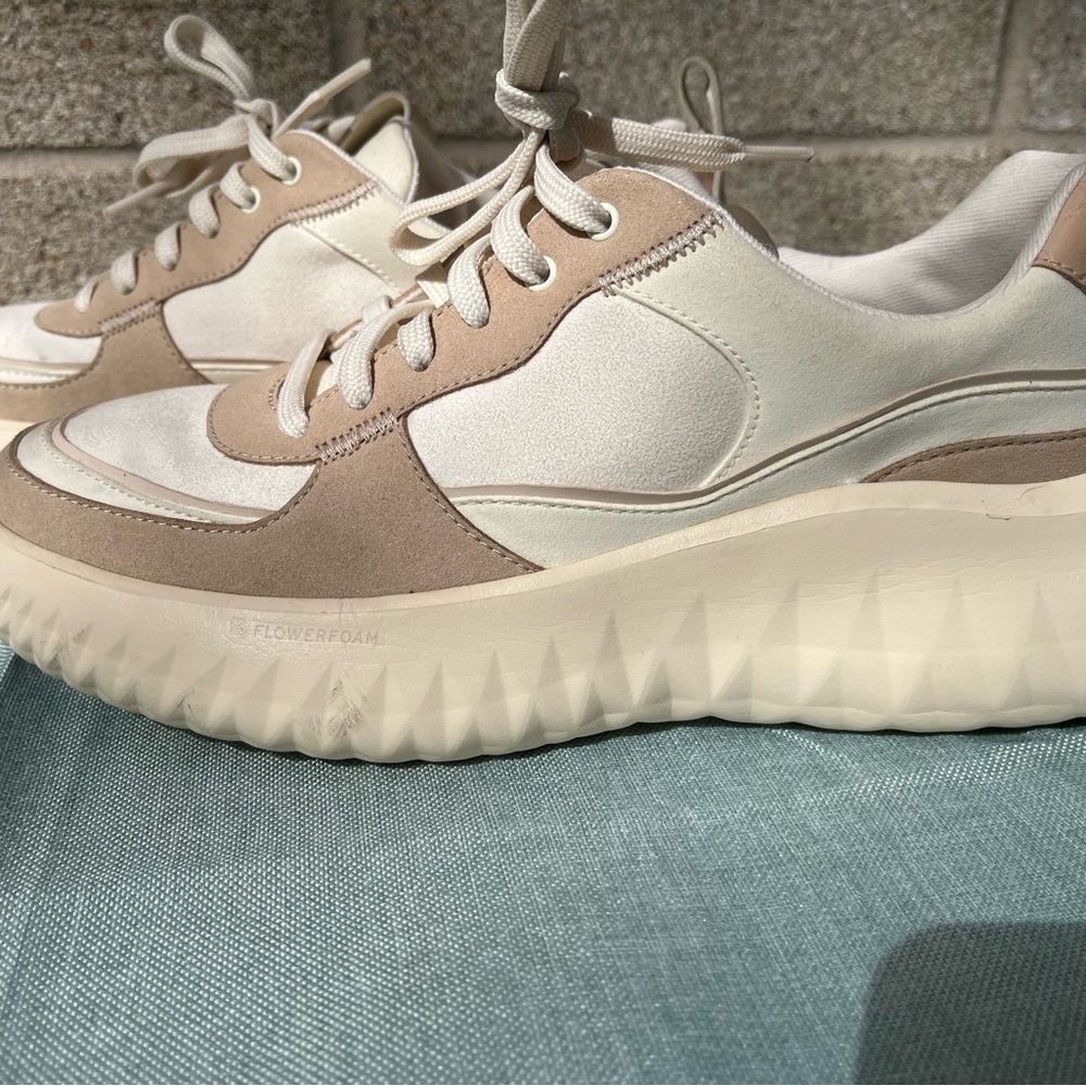 Women's Cream and Tan Sneakers Cole Haan Women’s Generation Zerogrand 2 Court S